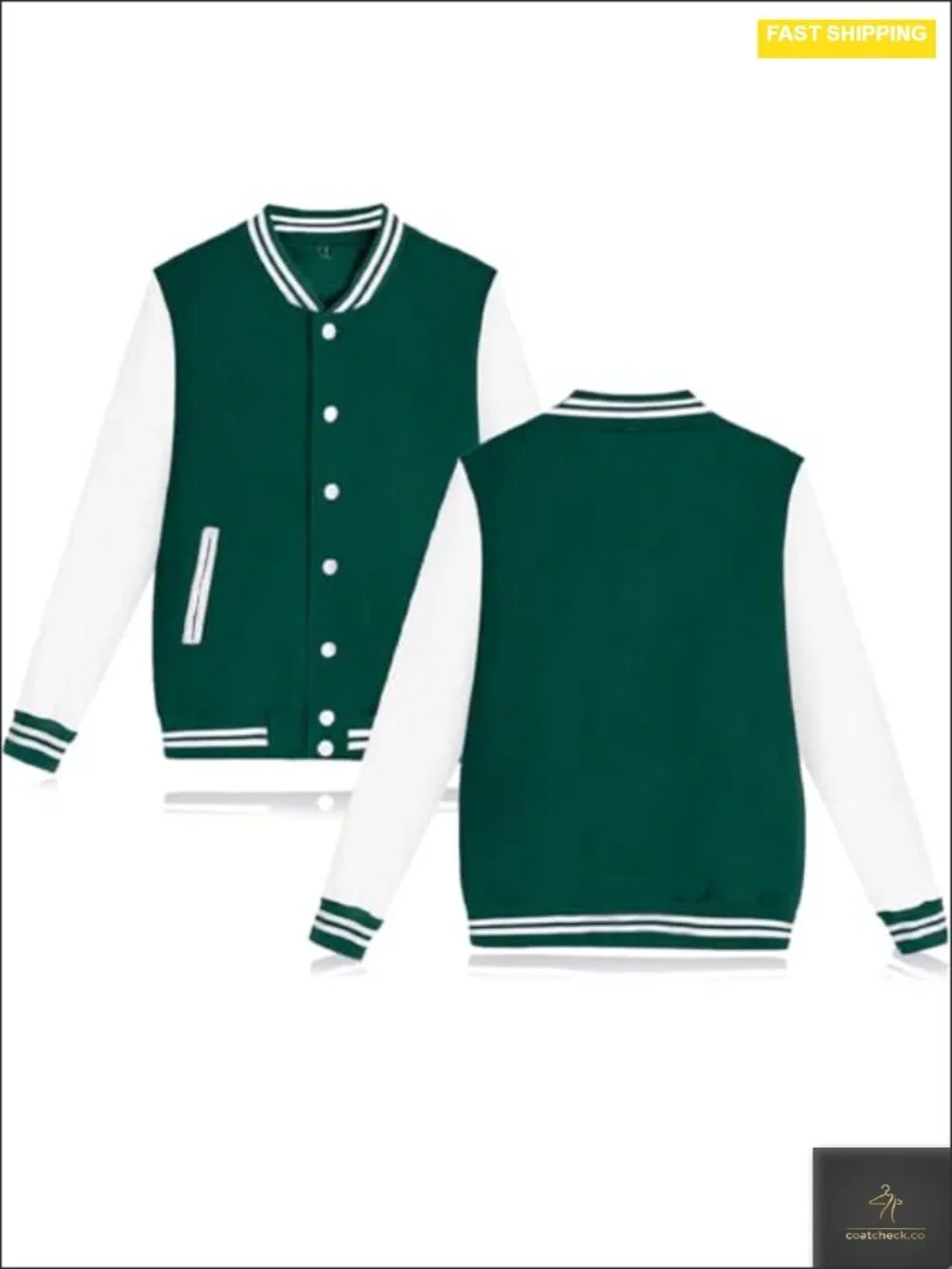Varsity Baseball Jacket Casual Letterman Bomber Lightweight Windbreaker